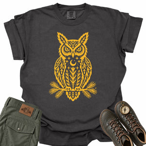 Folk Owl Comfort Colors T-Shirt