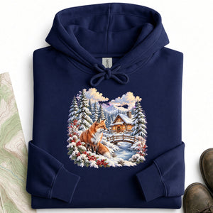 Fox at the Frozen Creek Hoodie
