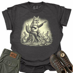 Fox Banjo on a Stump Comfort Colors T-Shirt