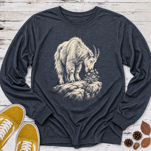 Goat and the Alpine Flower Long Sleeve Tee