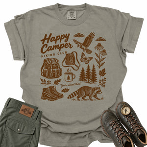 Happy Camper Hiking Club Comfort Colors T-Shirt