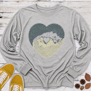 Hedgehog Heart Couple Long Sleeve Tee