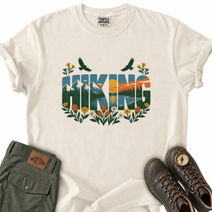 Hiking Landscape Letters T-Shirt
