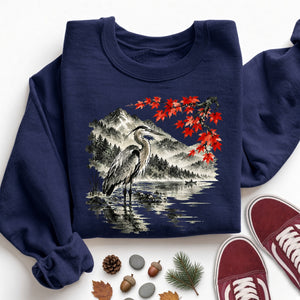 Ink Wash Heron Lake Sweatshirt