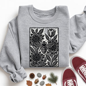 Linocut Bee Sweatshirt