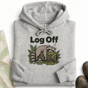 Log Off Raccoon Hoodie