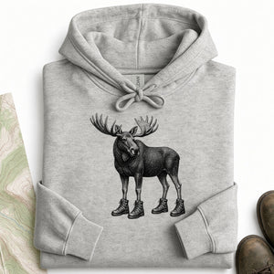 Moose in Boots Hoodie