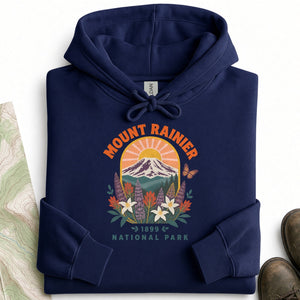 Mount Rainier Wildflower Arch Hoodie