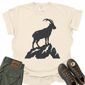 Mountain Goat Silhouette Comfort Colors T-Shirt