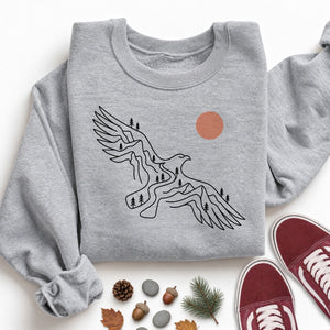 Mountain Ridges Bird Sweatshirt