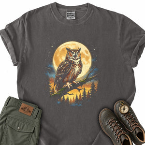 Owl Calling the Moon T-Shirt