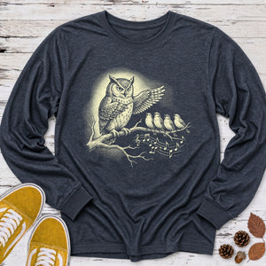 Owl Choir Conductor Long Sleeve Tee