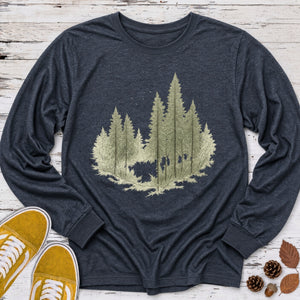 Pine Circle Engraving Long Sleeve Tee