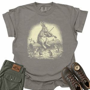 Rabbit Fiddler Field Mice Dance Comfort Colors T-Shirt