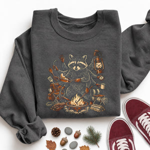 Raccoon Runs the Campsite Sweatshirt