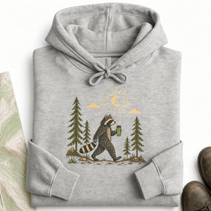 Raccoon Thermos Stroll Hoodie