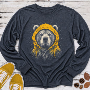 Rain Hood Bear Long Sleeve Tee