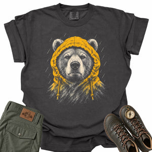 Rain Hood Bear Comfort Colors T-Shirt