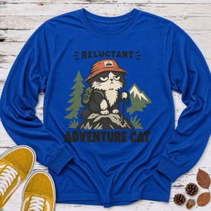 Reluctant Adventure Cat Long Sleeve Tee