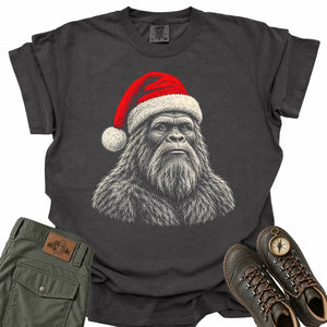 Santa Hat Bigfoot Comfort Colors T-Shirt