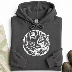 Sleeping Wolf Forest Hoodie