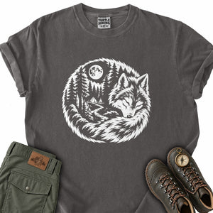 Sleeping Wolf Forest T-Shirt
