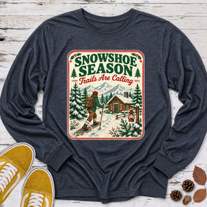 Snowshoe Season Badge Long Sleeve Tee