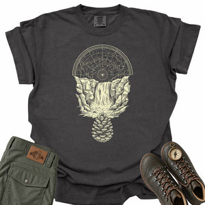 Star Map Waterfall Pinecone Comfort Colors T-Shirt