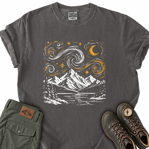 Starry Night Mountains T-Shirt