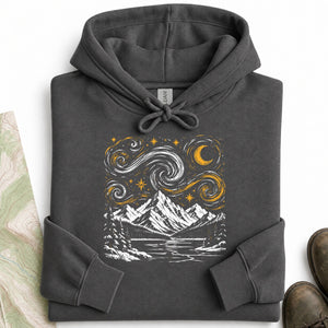 Starry Night Mountains Hoodie
