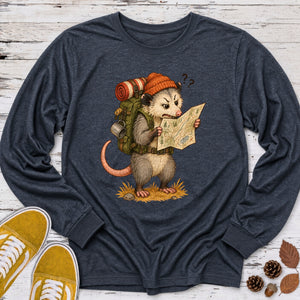 Upside Down Map Possum Long Sleeve Tee