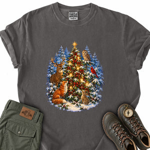 Wildlife Christmas Tree T-Shirt