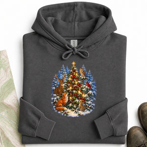 Wildlife Christmas Tree Hoodie