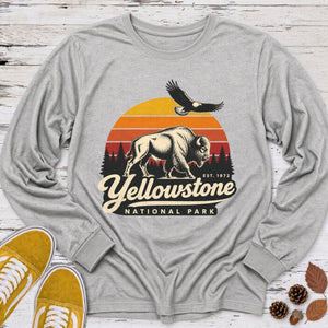 Yellowstone Bison Stripes Long Sleeve Tee